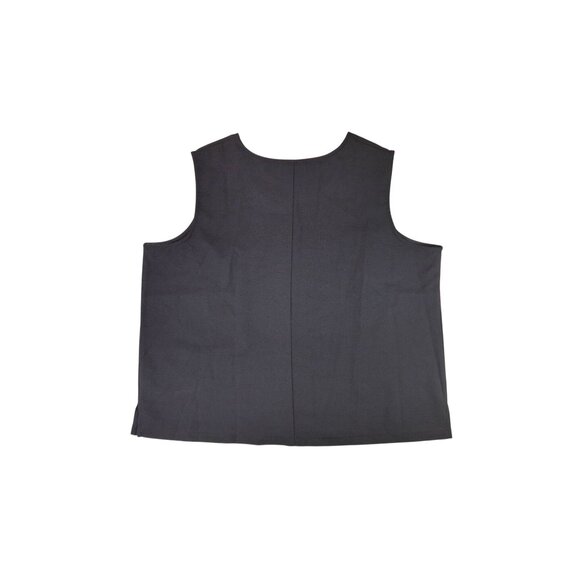 Elisabeth Williams Sleeveless Black Polyester Tank Blouse 2XL Scoop Plus New - Picture 2 of 6